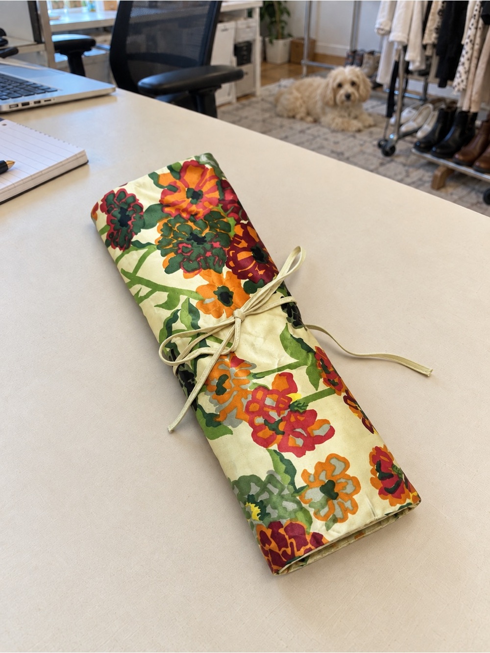 Vintage Styled by Trina Floral Roll-Up Jewelry Roll / Travel Case